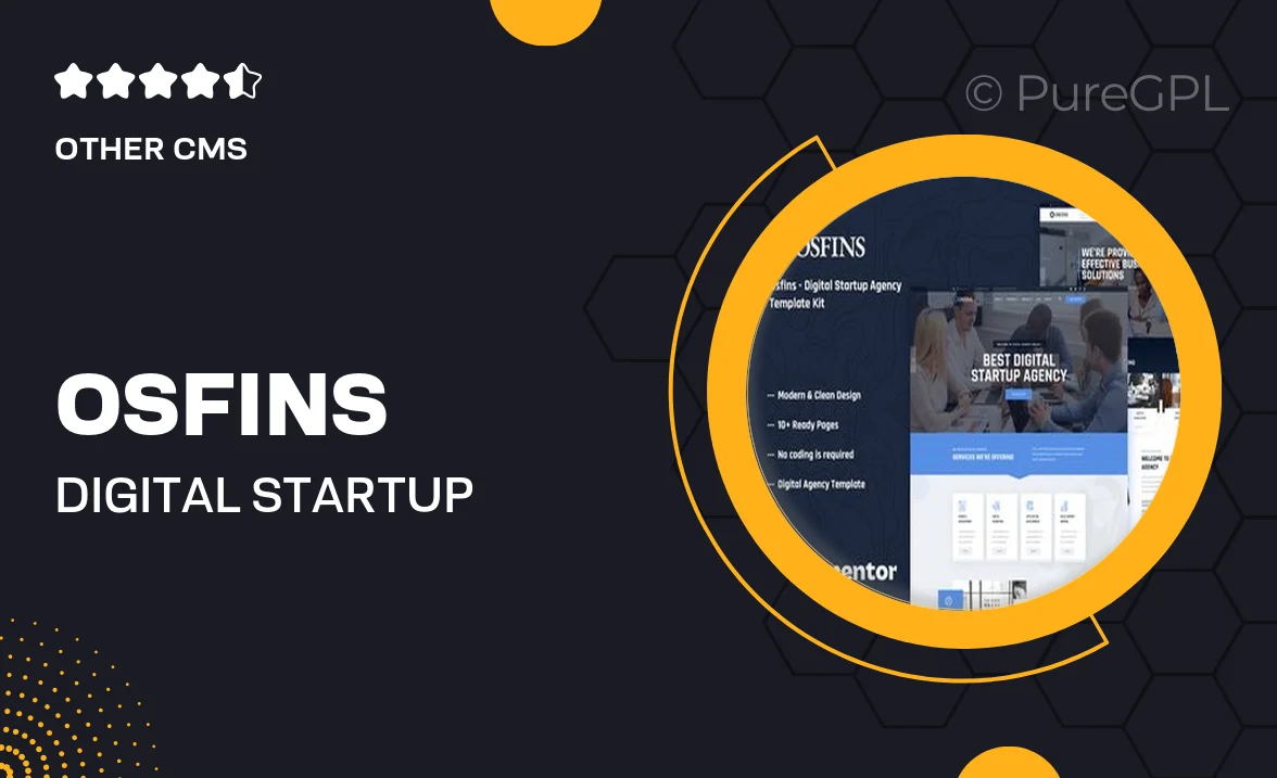 Osfins – Digital Startup Agency Elementor Template Kit