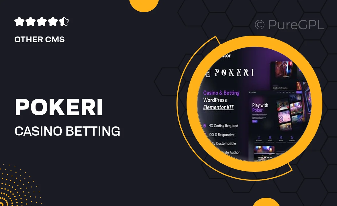 Pokeri – Casino & Betting Elementor Pro Template Kit