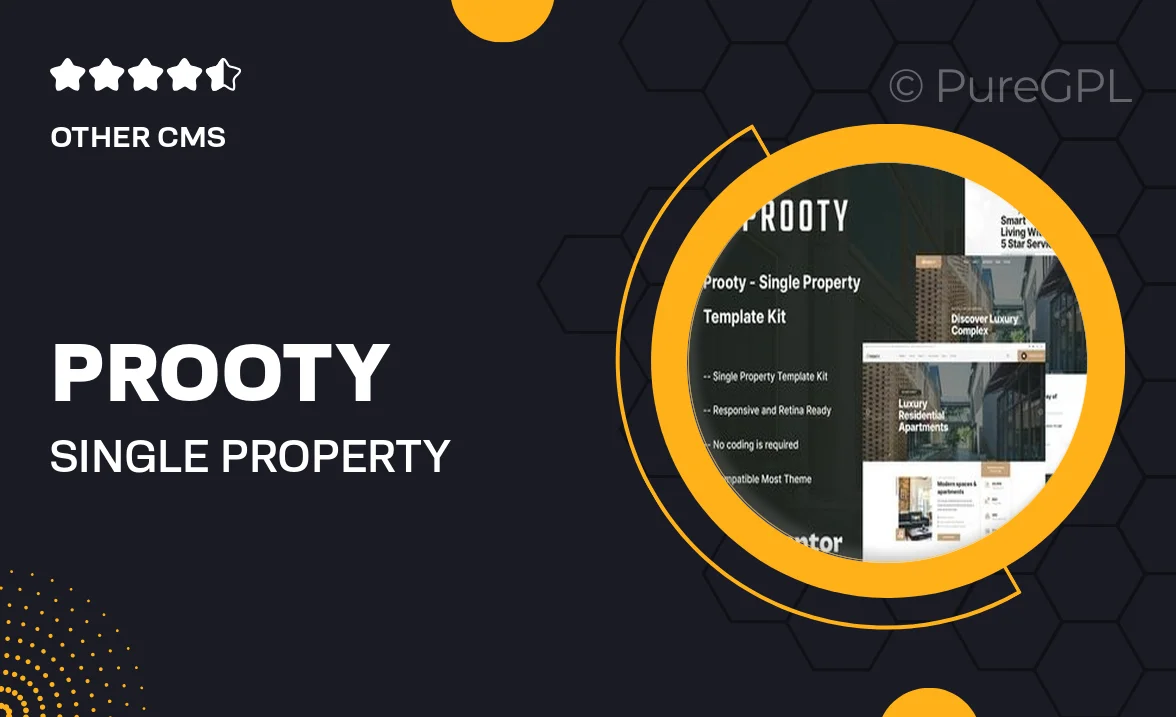 Prooty – Single Property Elementor Template Kit