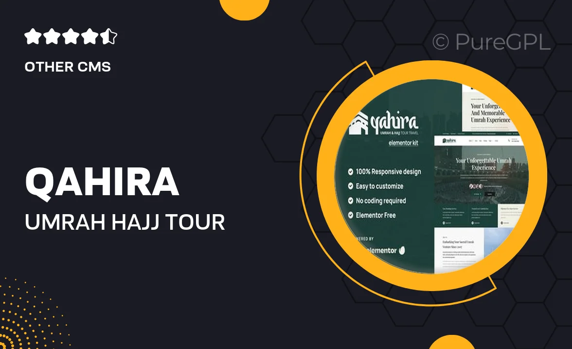 Qahira – Umrah & Hajj Tour Travel Elementor Template Kit