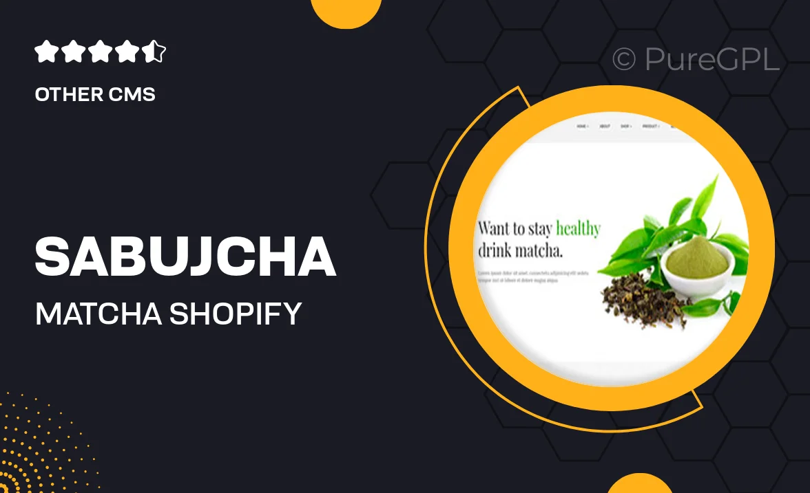 Sabujcha – Matcha Shopify Theme