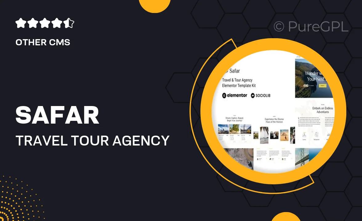 Safar – Travel & Tour Agency Elementor Template Kit