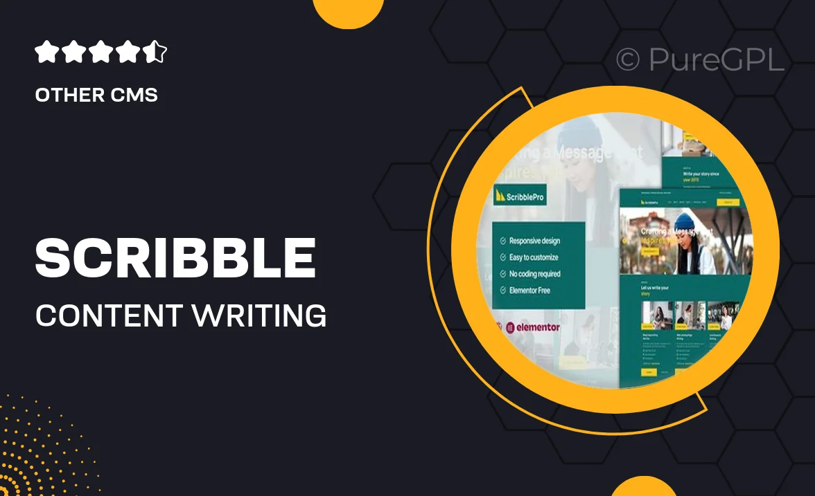 Scribble – Content Writing Service Elementor Template Kit