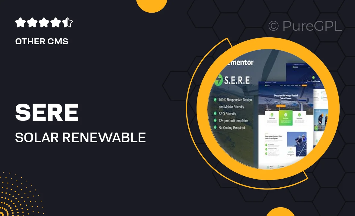 Sere – Solar & Renewable Energy Elementor Pro Template Kit