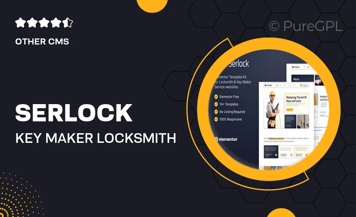 Serlock – Key Maker & Locksmith Service Elementor Template Kit