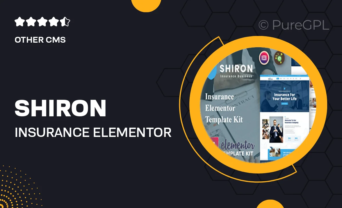 Shiron – Insurance Elementor Template Kit