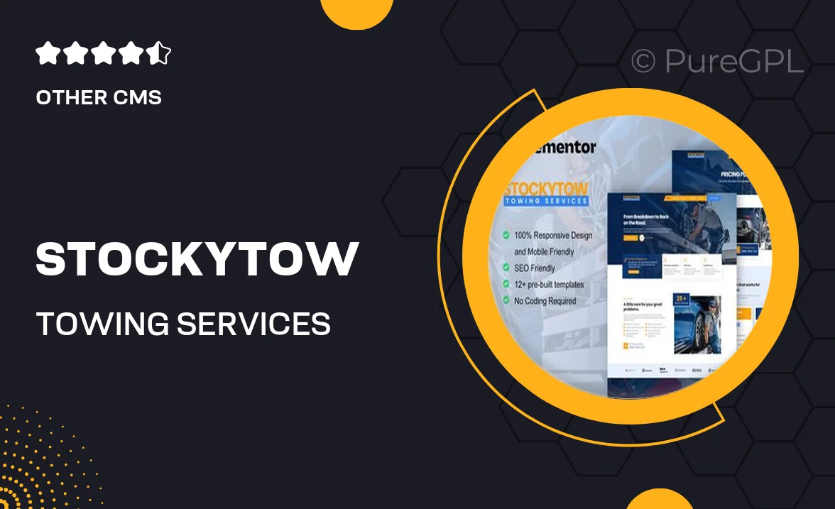 StockyTow – Towing Services Elementor Pro Template Kit