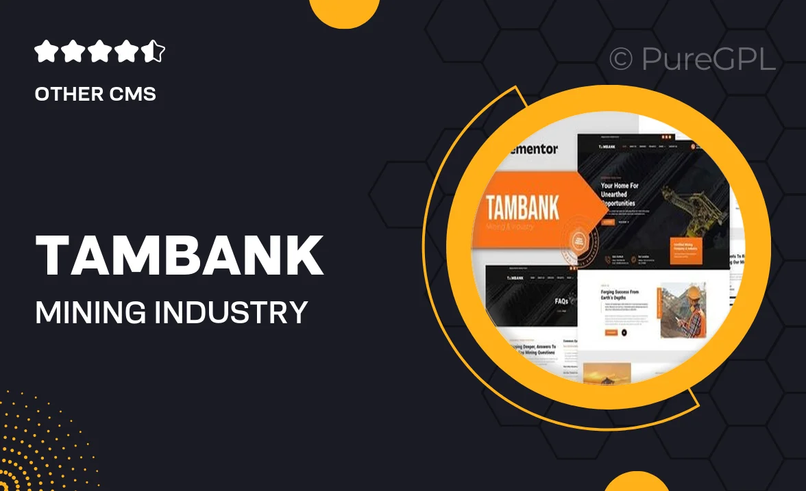 Tambank – Mining & Industry Elementor Pro Template Kit