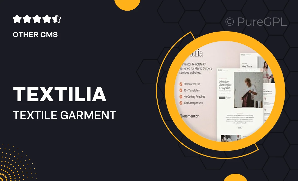 Textilia – Textile & Garment Industry Elementor Template Kit