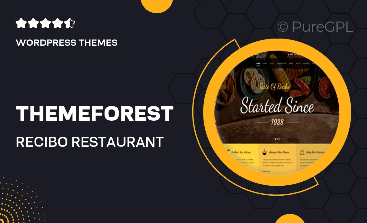 Themeforest | Recibo – Restaurant WordPress