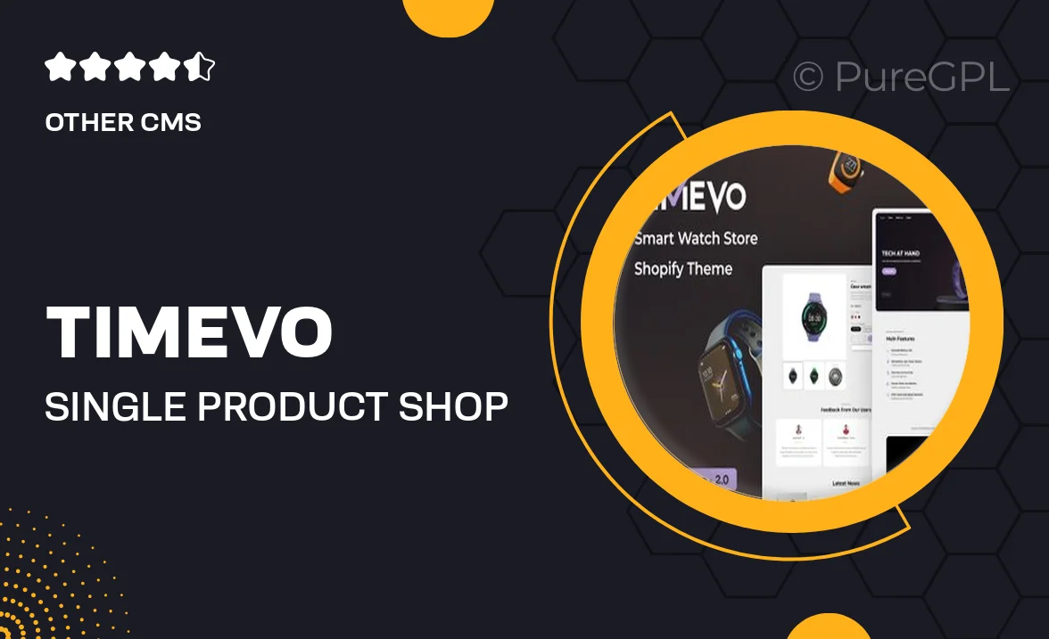 Timevo -Single Product Shop Landing Page Shopify Theme