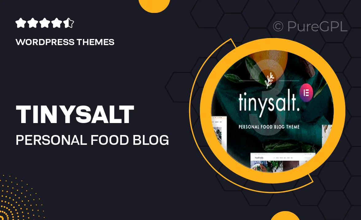 TinySalt – Personal Food Blog WordPress Theme