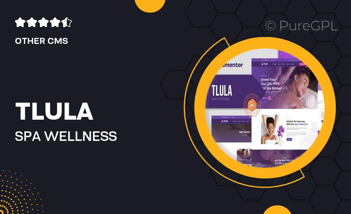 Tlula – Spa & Wellness Elementor Pro Template Kit