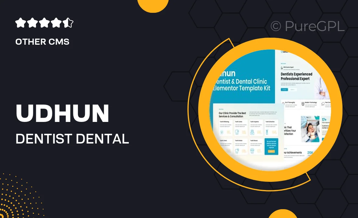 Udhun – Dentist & Dental Clinic Elementor Pro Template Kit