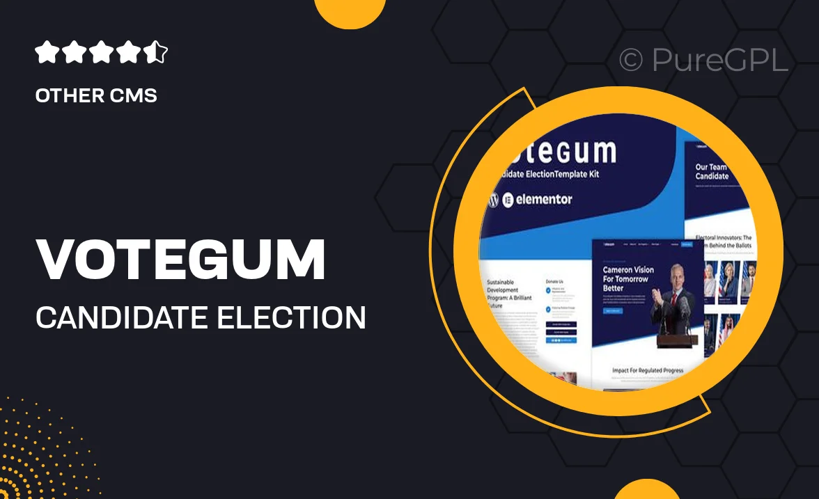 Votegum – Candidate Election Elementor Template Kit