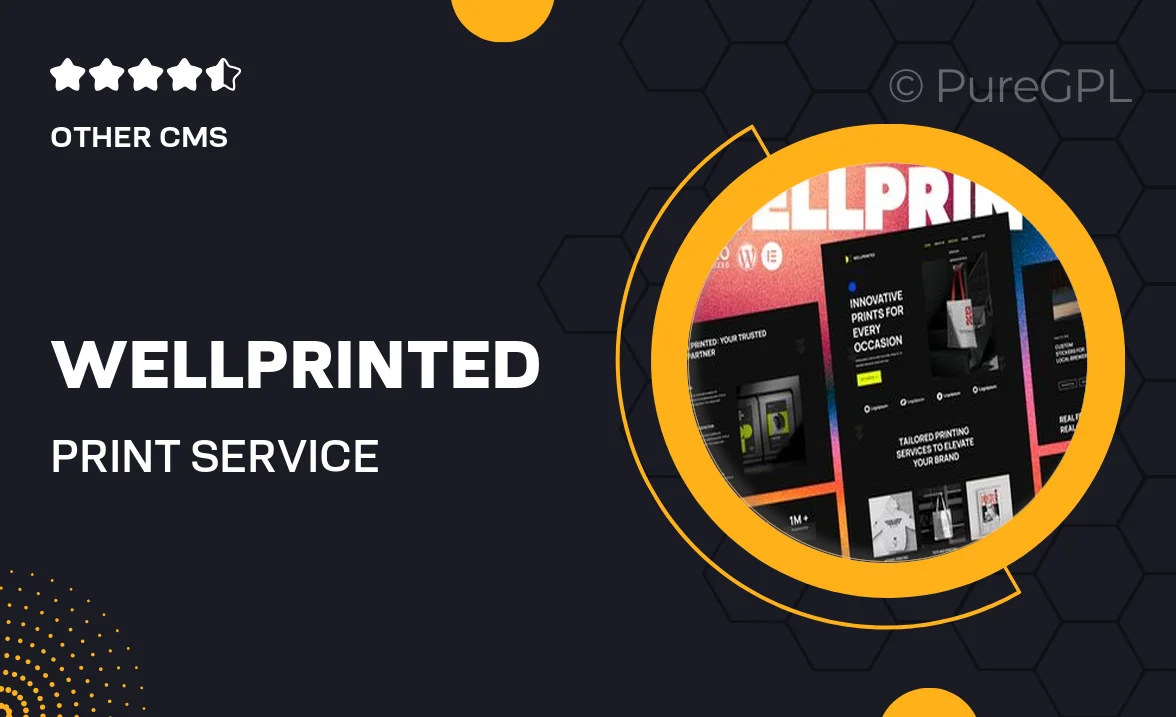 WellPrinted – Print Service Elementor Template Kit