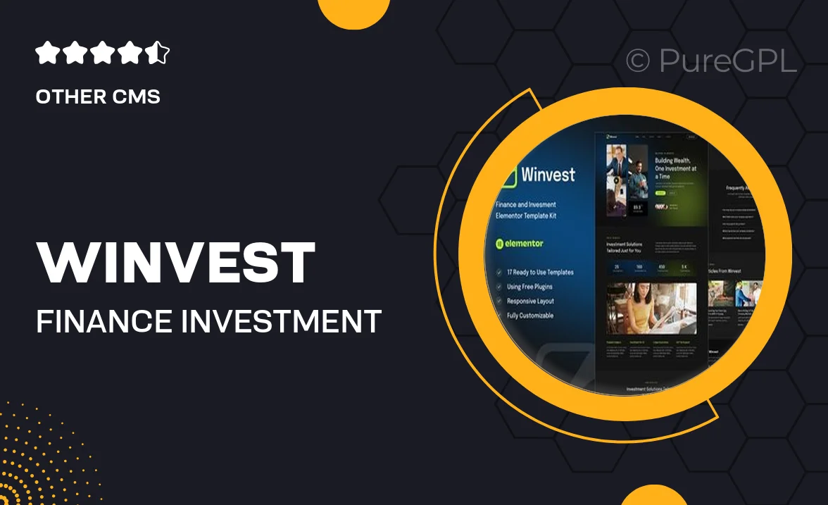 Winvest – Finance & Investment Elementor Template Kit