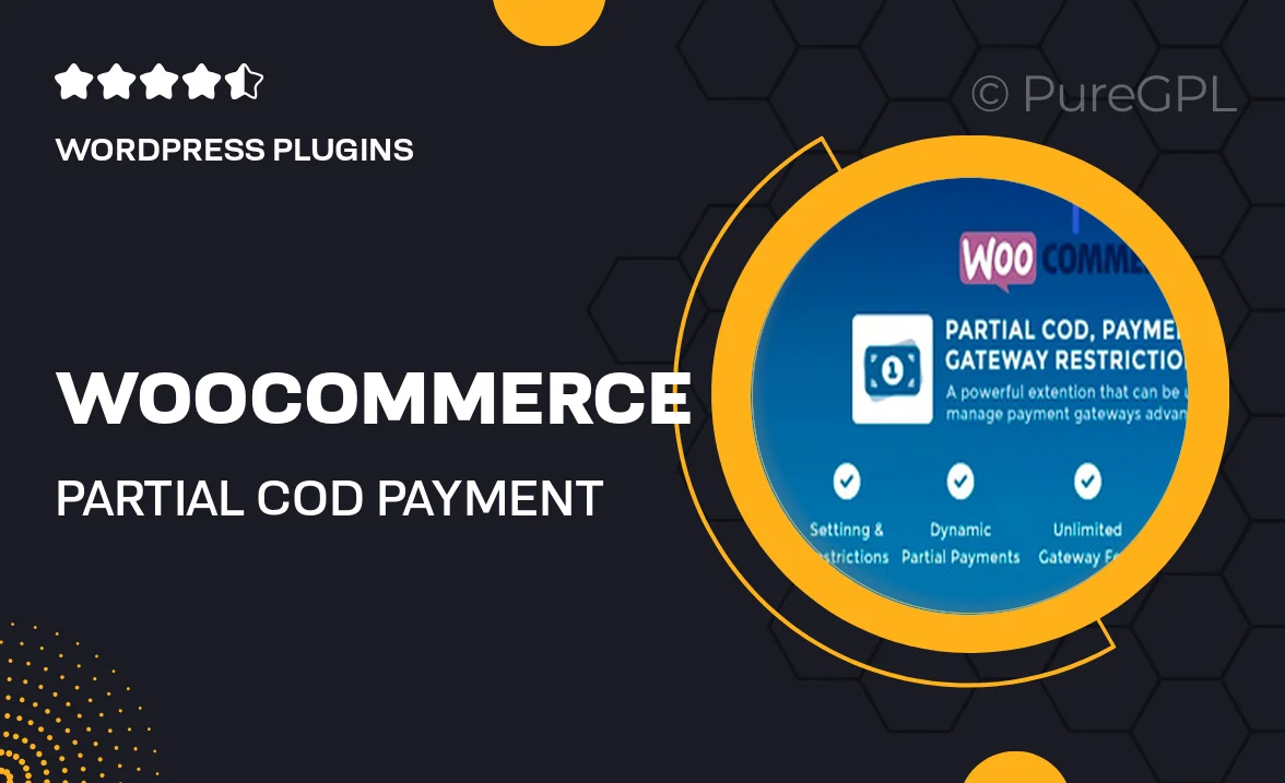 WooCommerce Partial COD – Payment Gateway Restrictions & Fees