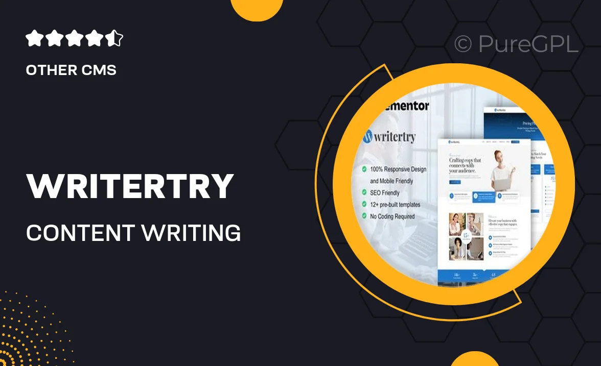 Writertry – Content Writing Service Agency Elementor Kit