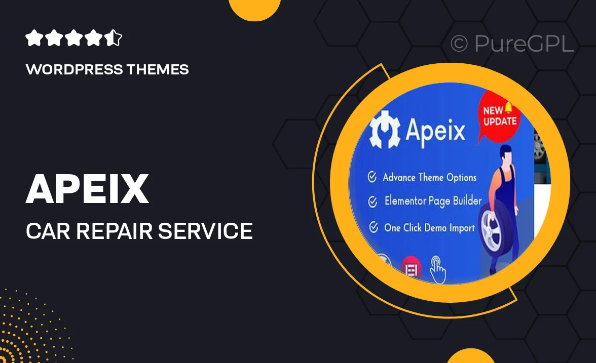 Apeix – Car Repair Service & Auto Mechanic WordPress Theme