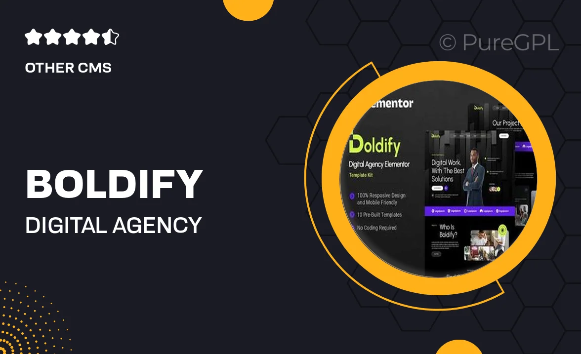 Boldify – Digital Agency Elementor Template Kit