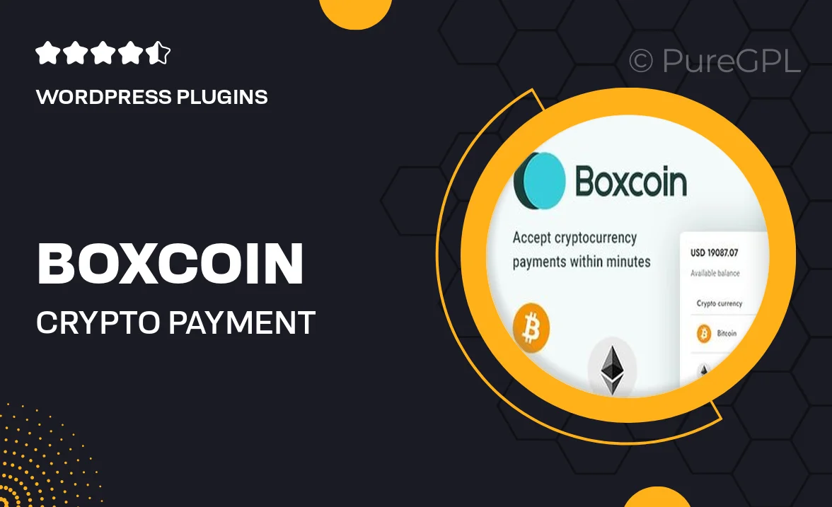 Boxcoin – Crypto Payment Plugin for WooCommerce