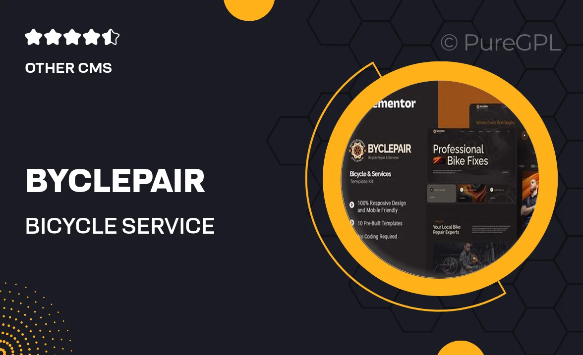 Byclepair – Bicycle & Service Elementor Template Kit