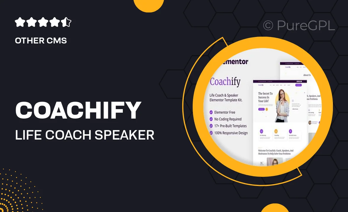 Coachify – Life Coach & Speaker Elementor Template Kit