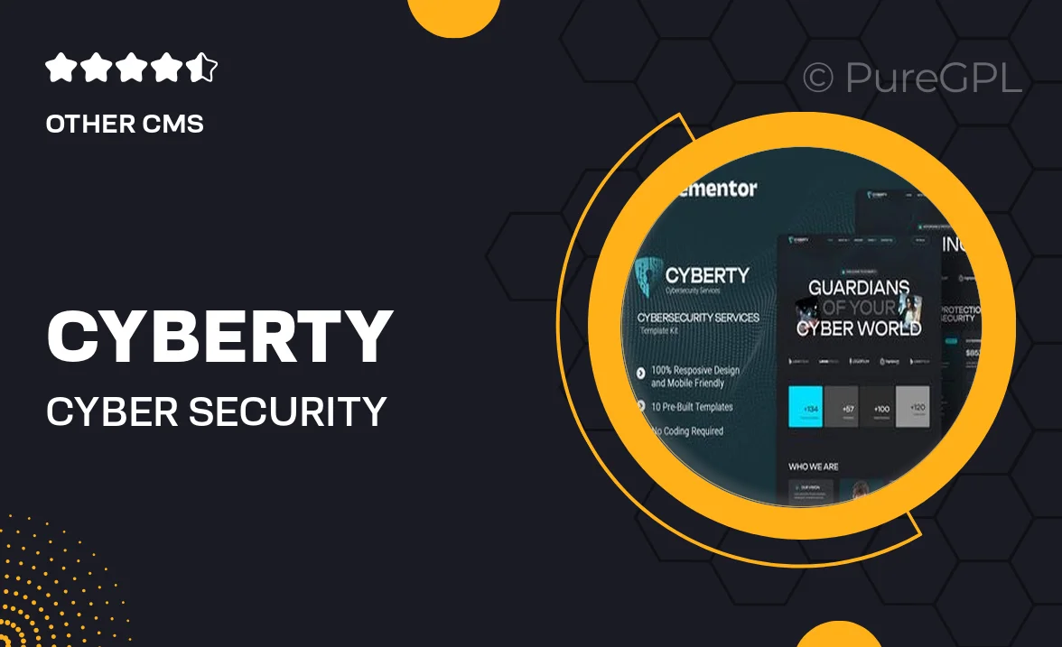 Cyberty – Cyber Security Service Elementor Template Kit