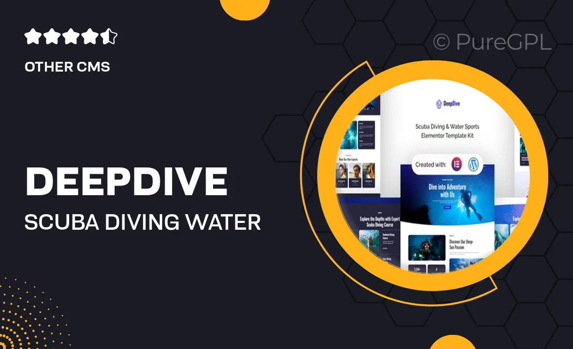 Deepdive – Scuba Diving & Water Sports Elementor Template Kit