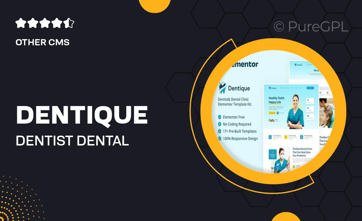 Dentique – Dentist & Dental Clinic Elementor Template Kit