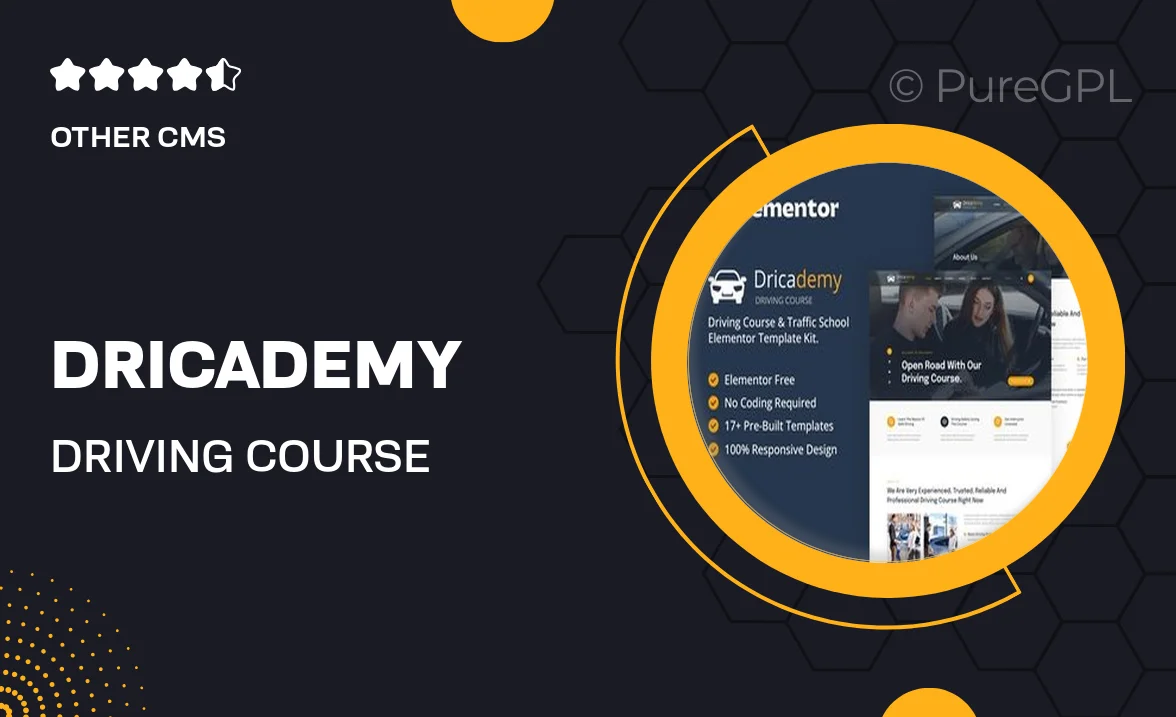 Dricademy – Driving Course & Traffic School Elementor Template Kit