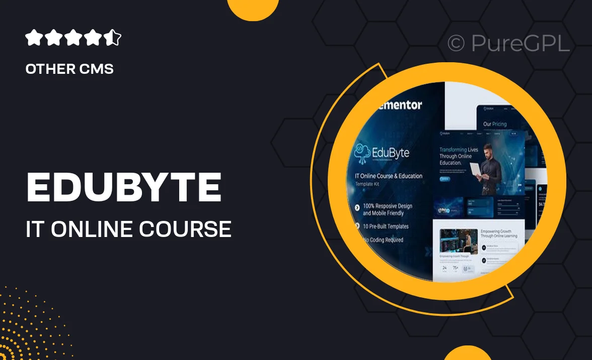 EduByte – IT Online Course & Education Elementor Template Kit