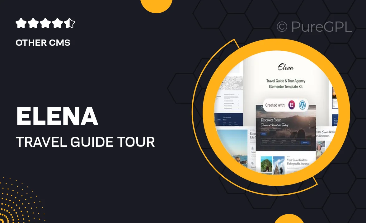 Elena – Travel Guide & Tour Agency Elementor Template Kit