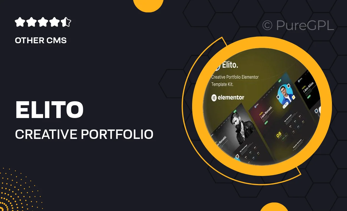 Elito – Creative Portfolio Elementor Template Kit