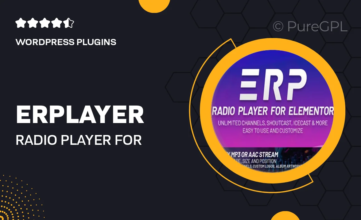 Erplayer – Radio Player for Elementor supporting Icecast, Shoutcast and more