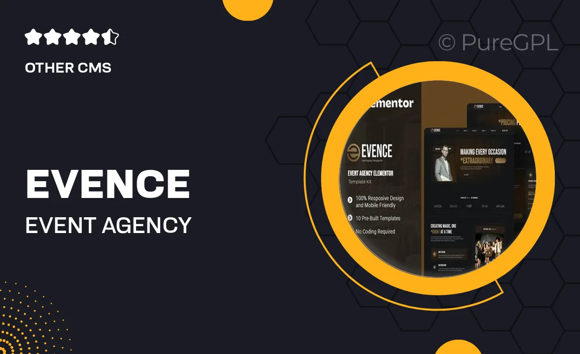 Evence – Event Agency Elementor Template Kit