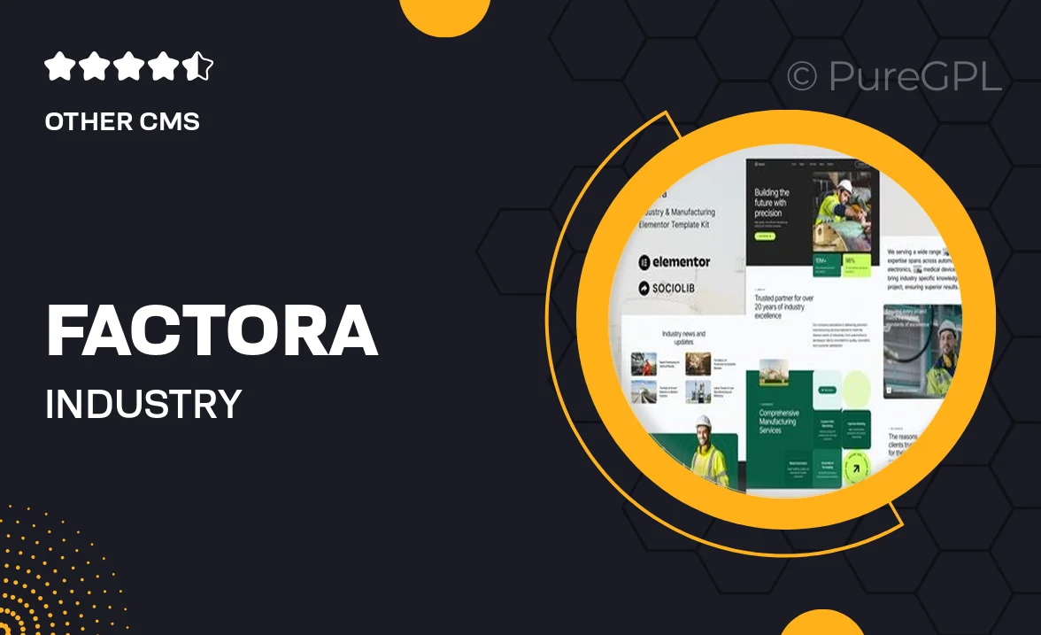 Factora – Industry & Manufacturing Elementor Template Kit