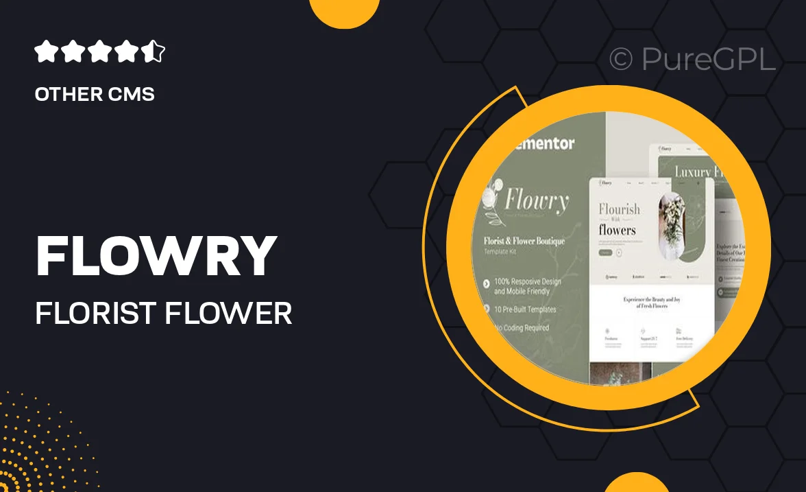 Flowry – Florist & Flower Boutique Elementor Template Kit