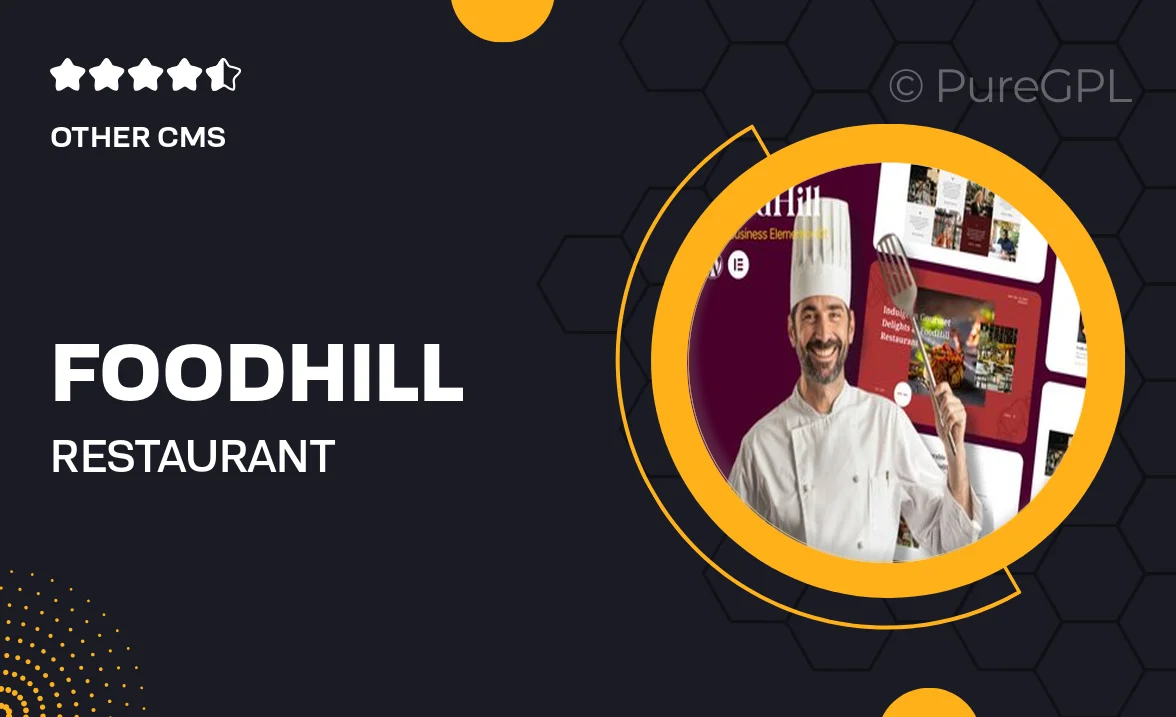 FoodHill – Restaurant Elementor Template Kit