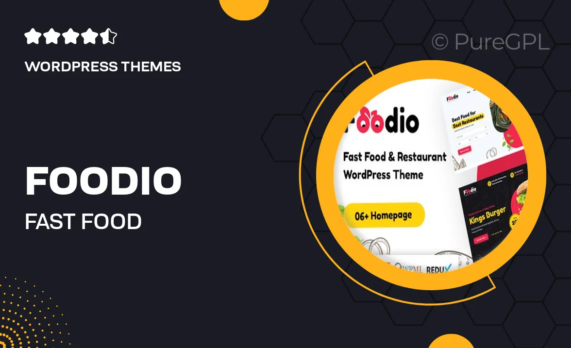 Foodio – Fast Food Restaurant WordPress Theme