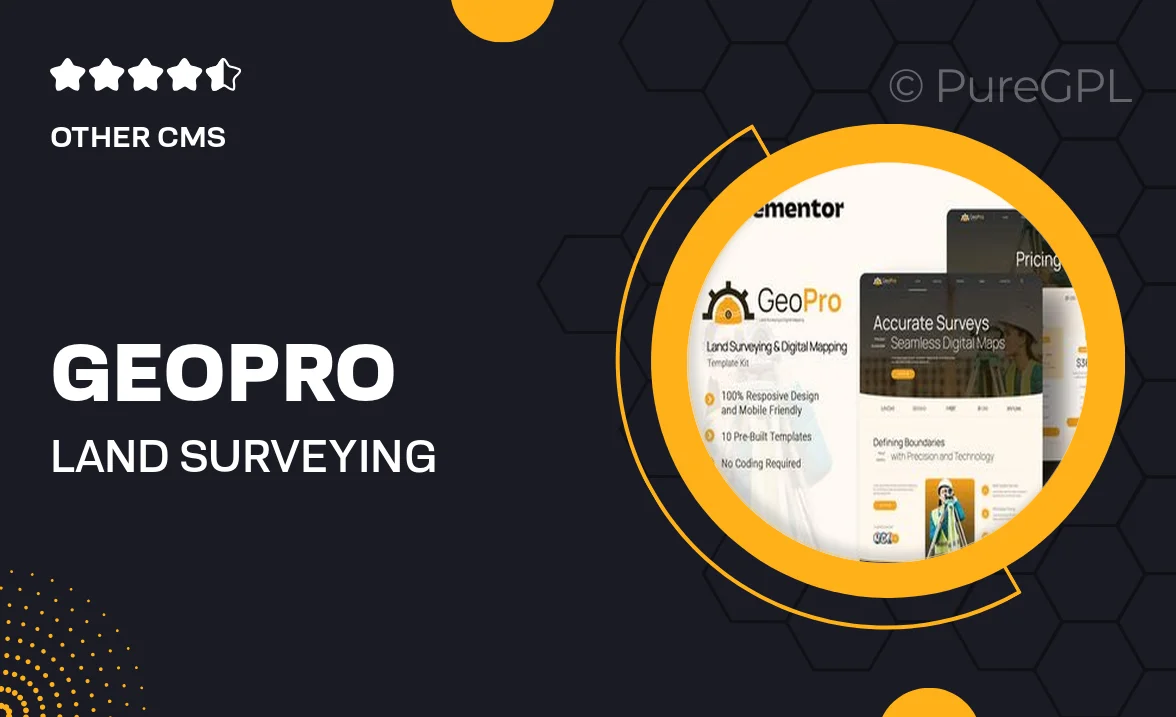 Geopro – Land Surveying & Digital Mapping Elementor Template Kit