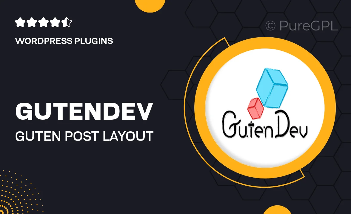 GutenDev | Guten Post Layout Pro