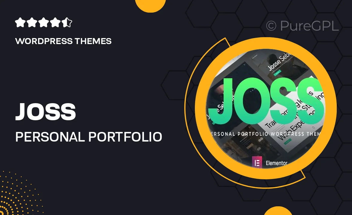 Joss – Personal Portfolio WordPress Theme