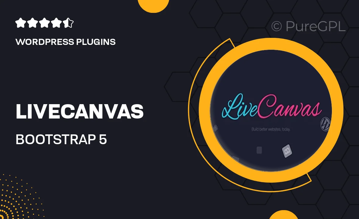 LiveCanvas – Bootstrap 5 WordPress Page Builder for Web Designers