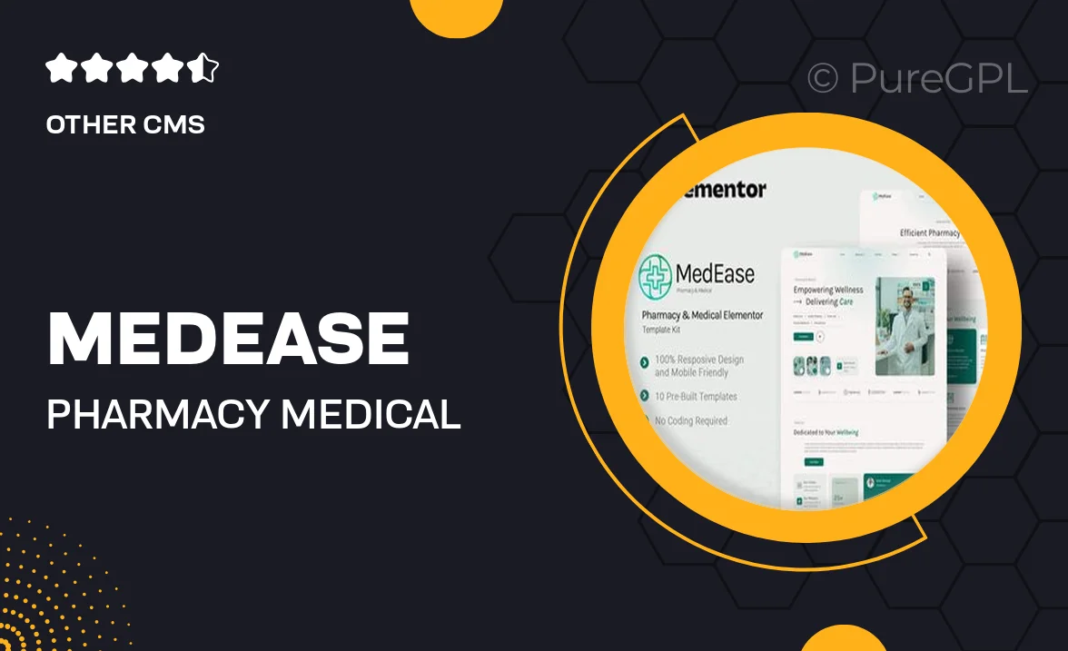 MedEase – Pharmacy & Medical Elementor Template Kit