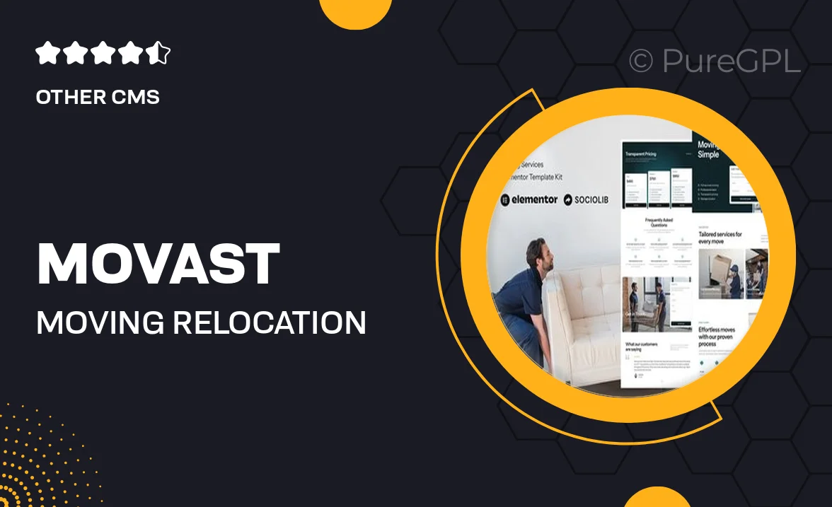 Movast – Moving & Relocation Services Elementor Template Kit