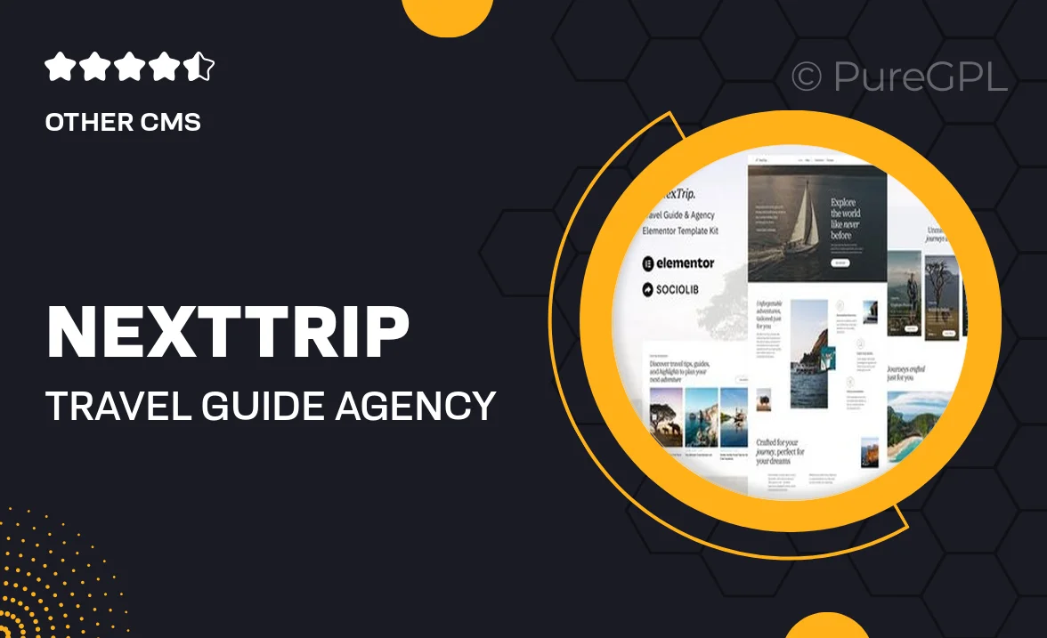 NextTrip – Travel Guide & Agency Elementor Template Kit