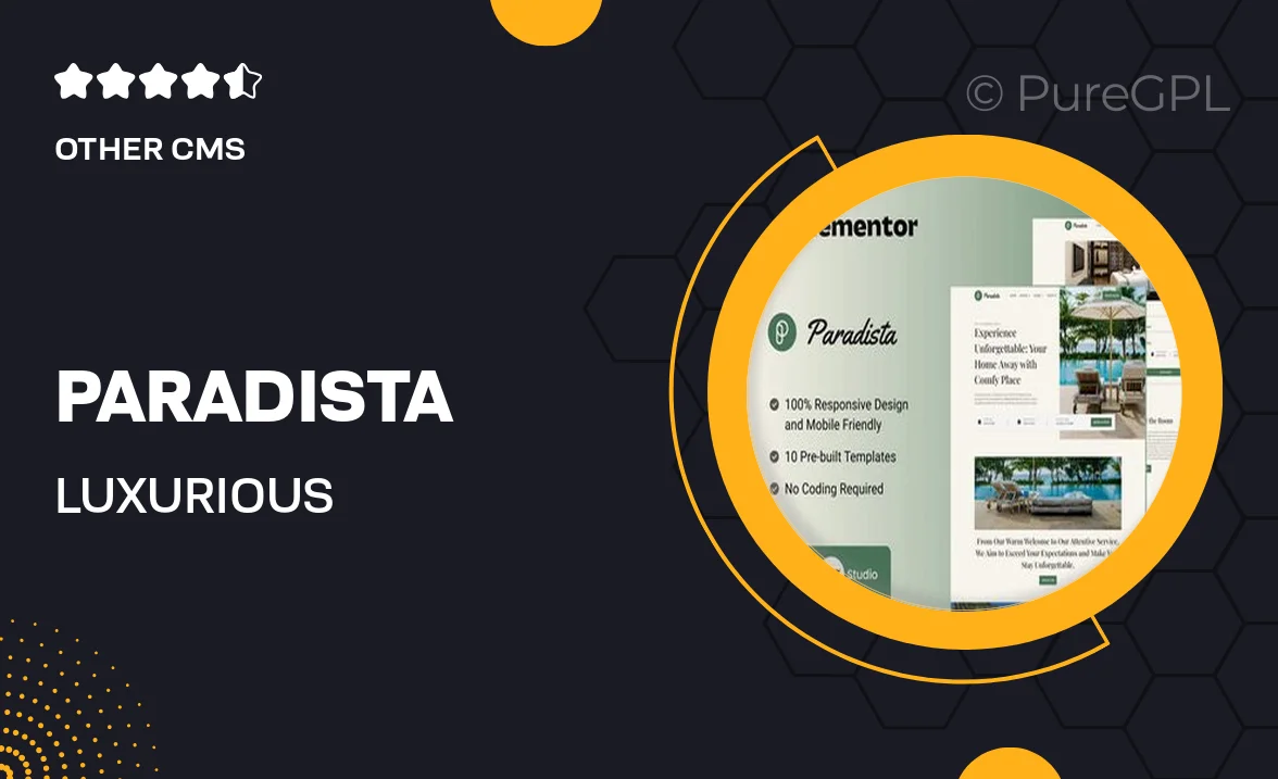 Paradista – Luxurious Accommodation Elementor Template Kit