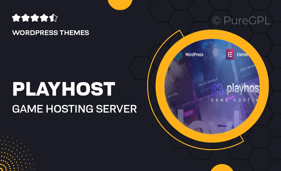 Playhost – Game Hosting Server WordPress Theme